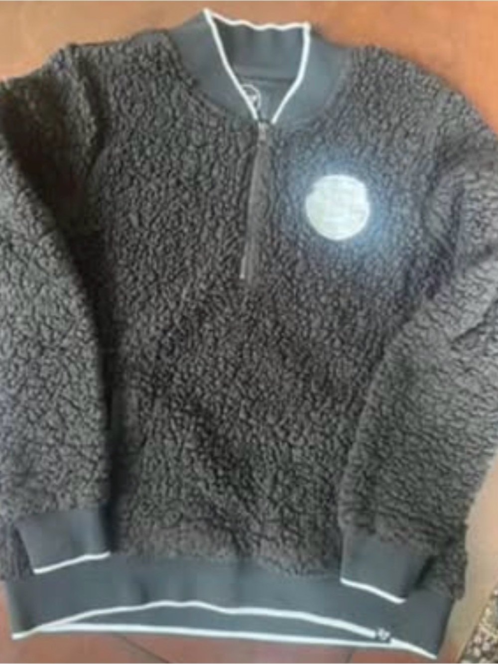 47 Brand Boston Bruins Sherpa Quarter-Zip Pullover Woman's Size Medium